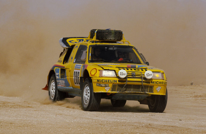 Paris Dakar 1987. Mehta/Doughty. Peugeot 205 Turbo 16